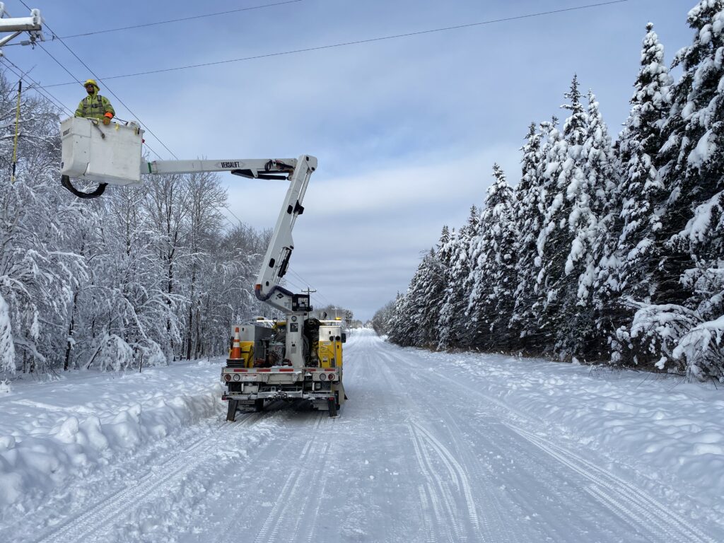 MCPA crew making repairs after a winter storm