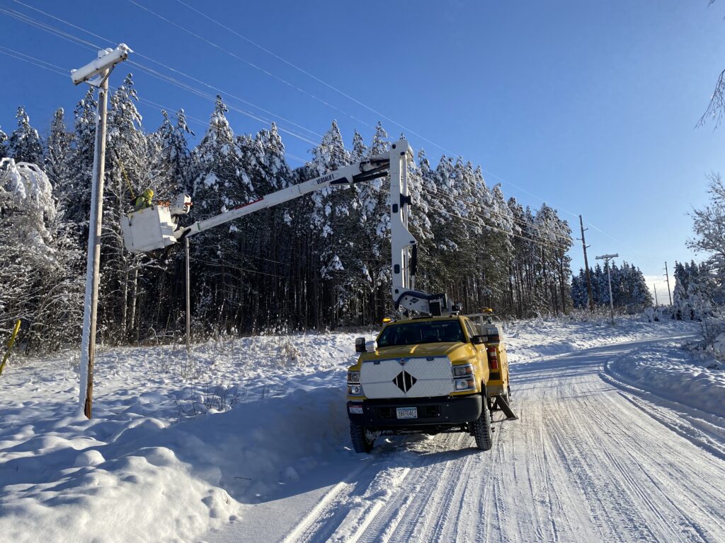 MCAP crew making repairs following a winter storm