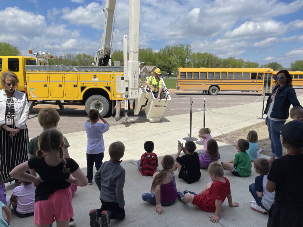 MCPA employee conducting a school visit